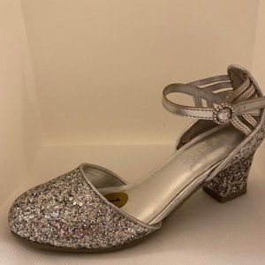 Kenneth Cole Girl's Silver Glitter Holiday Shoes